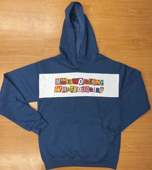 Colorblock "Ransom Note" Hoodie
