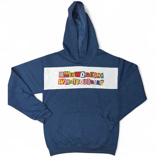 Colorblock "Ransom Note" Hoodie